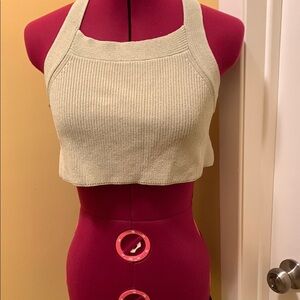 Wilfred Cayenne Halter Crop Top with ties in the back